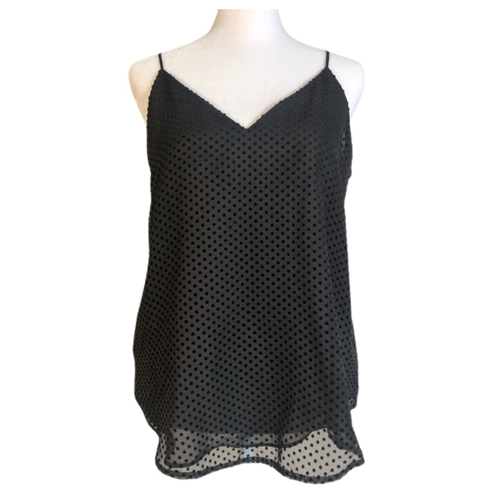 Express Downtown Cami Black Polka Dots